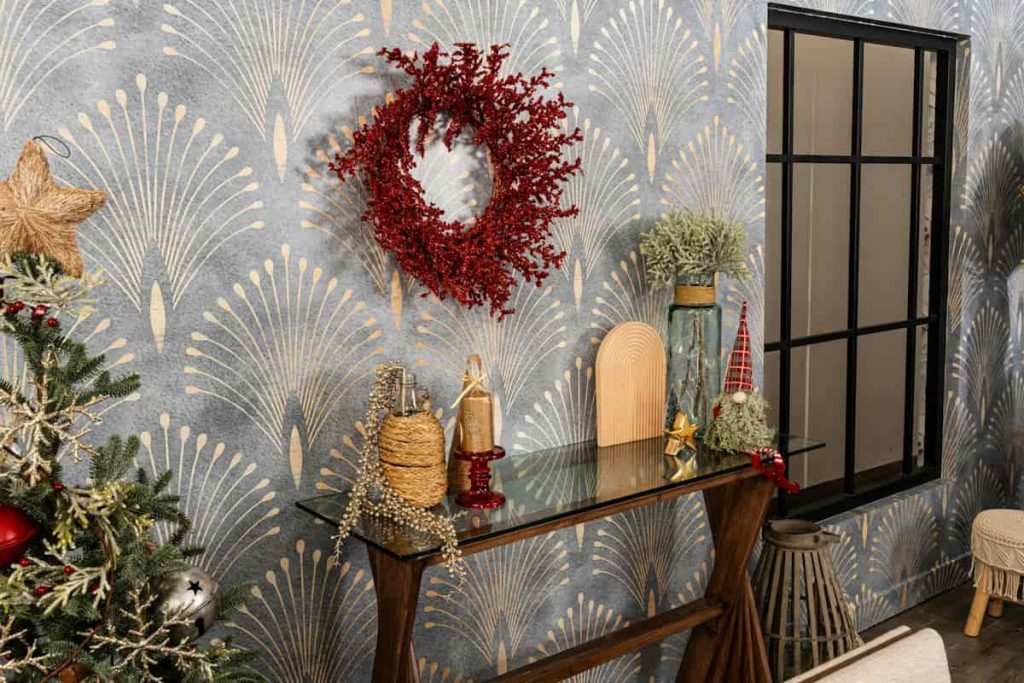 ideas de decoración de navidad pared espacio y armonía